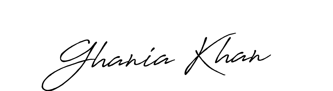 It looks lik you need a new signature style for name Ghania Khan. Design unique handwritten (Antro_Vectra_Bolder) signature with our free signature maker in just a few clicks. Ghania Khan signature style 7 images and pictures png