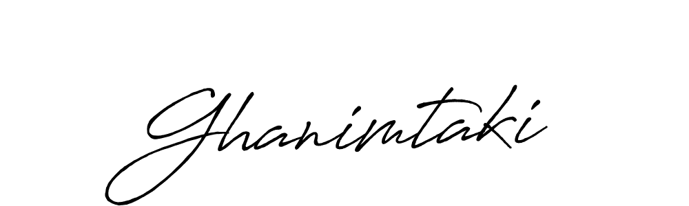 Make a beautiful signature design for name Ghanimtaki. With this signature (Antro_Vectra_Bolder) style, you can create a handwritten signature for free. Ghanimtaki signature style 7 images and pictures png