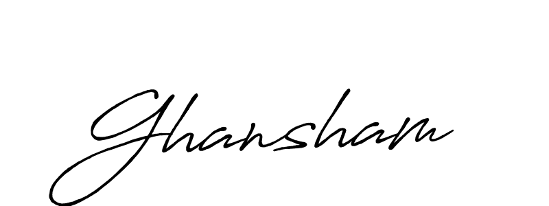 Make a beautiful signature design for name Ghansham. Use this online signature maker to create a handwritten signature for free. Ghansham signature style 7 images and pictures png