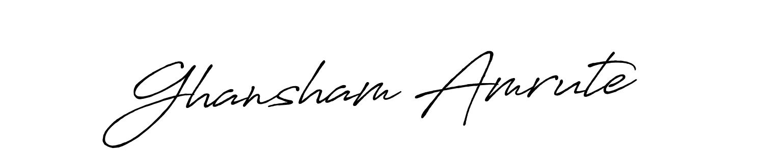 This is the best signature style for the Ghansham Amrute name. Also you like these signature font (Antro_Vectra_Bolder). Mix name signature. Ghansham Amrute signature style 7 images and pictures png