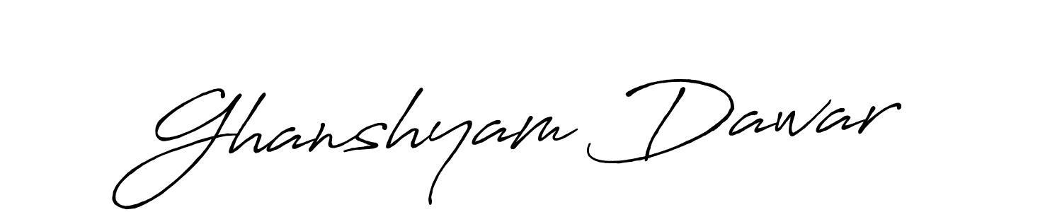 It looks lik you need a new signature style for name Ghanshyam Dawar. Design unique handwritten (Antro_Vectra_Bolder) signature with our free signature maker in just a few clicks. Ghanshyam Dawar signature style 7 images and pictures png