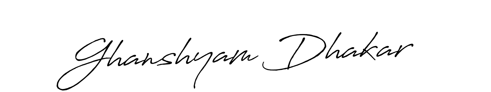 Make a short Ghanshyam Dhakar signature style. Manage your documents anywhere anytime using Antro_Vectra_Bolder. Create and add eSignatures, submit forms, share and send files easily. Ghanshyam Dhakar signature style 7 images and pictures png