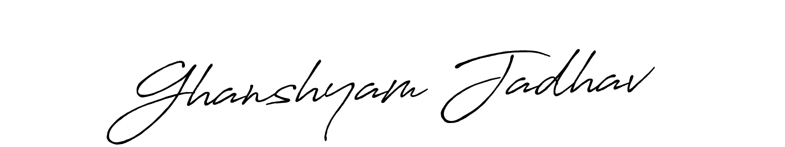 if you are searching for the best signature style for your name Ghanshyam Jadhav. so please give up your signature search. here we have designed multiple signature styles  using Antro_Vectra_Bolder. Ghanshyam Jadhav signature style 7 images and pictures png