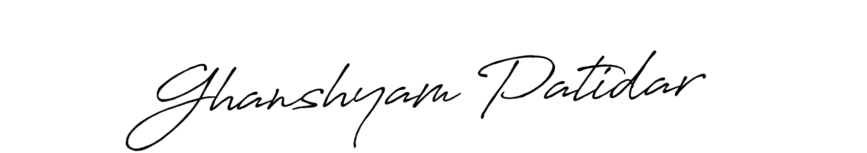 You should practise on your own different ways (Antro_Vectra_Bolder) to write your name (Ghanshyam Patidar) in signature. don't let someone else do it for you. Ghanshyam Patidar signature style 7 images and pictures png