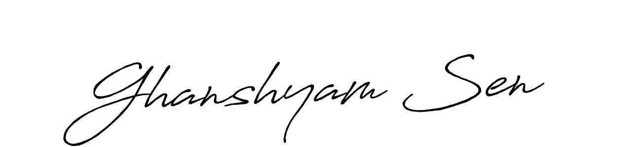 Make a beautiful signature design for name Ghanshyam Sen. Use this online signature maker to create a handwritten signature for free. Ghanshyam Sen signature style 7 images and pictures png