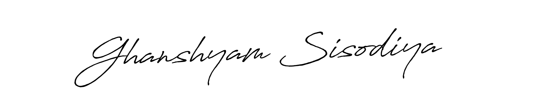 How to make Ghanshyam Sisodiya signature? Antro_Vectra_Bolder is a professional autograph style. Create handwritten signature for Ghanshyam Sisodiya name. Ghanshyam Sisodiya signature style 7 images and pictures png
