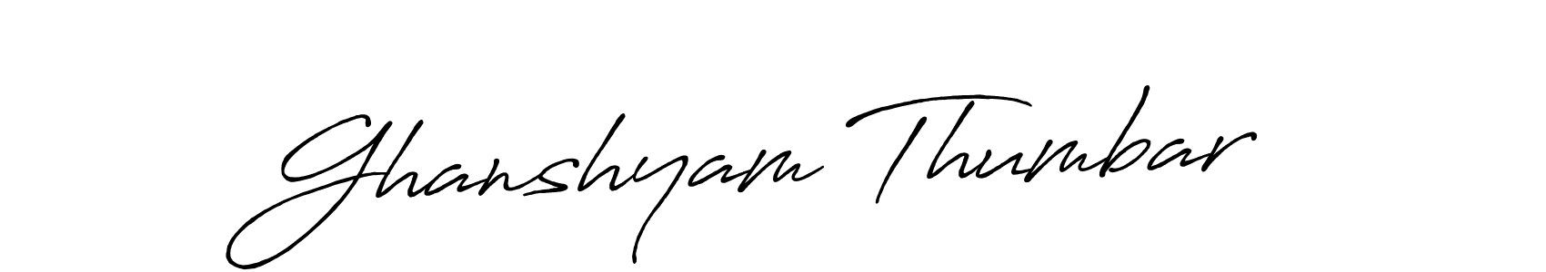 Make a short Ghanshyam Thumbar signature style. Manage your documents anywhere anytime using Antro_Vectra_Bolder. Create and add eSignatures, submit forms, share and send files easily. Ghanshyam Thumbar signature style 7 images and pictures png