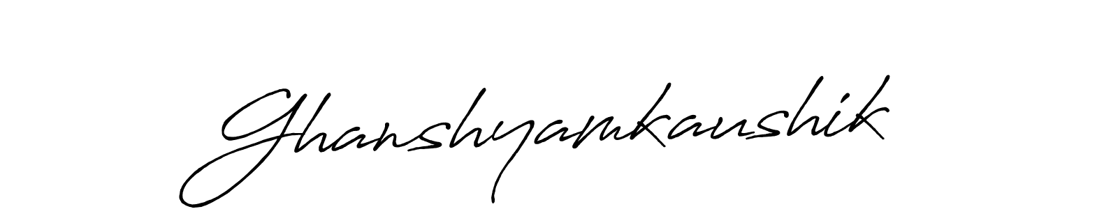 Ghanshyamkaushik stylish signature style. Best Handwritten Sign (Antro_Vectra_Bolder) for my name. Handwritten Signature Collection Ideas for my name Ghanshyamkaushik. Ghanshyamkaushik signature style 7 images and pictures png