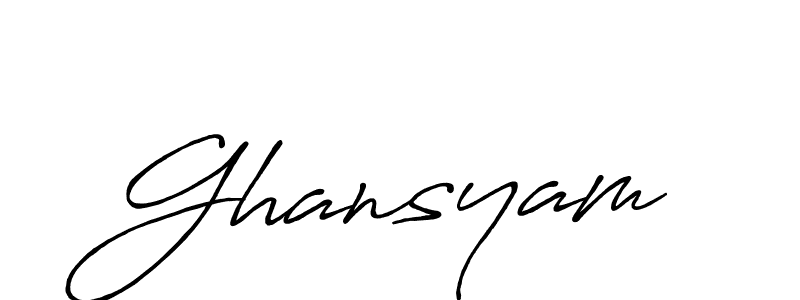 Make a beautiful signature design for name Ghansyam. Use this online signature maker to create a handwritten signature for free. Ghansyam signature style 7 images and pictures png