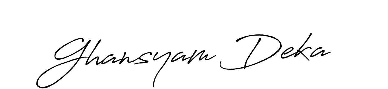 You can use this online signature creator to create a handwritten signature for the name Ghansyam Deka. This is the best online autograph maker. Ghansyam Deka signature style 7 images and pictures png