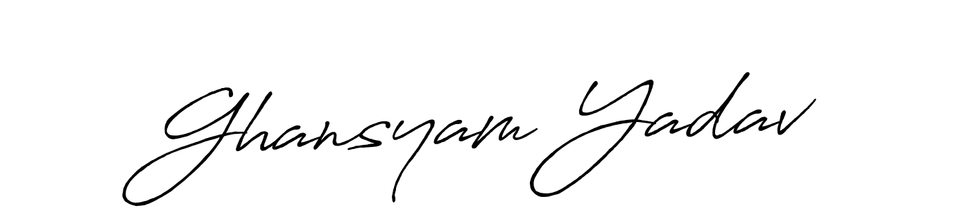 Make a beautiful signature design for name Ghansyam Yadav. Use this online signature maker to create a handwritten signature for free. Ghansyam Yadav signature style 7 images and pictures png