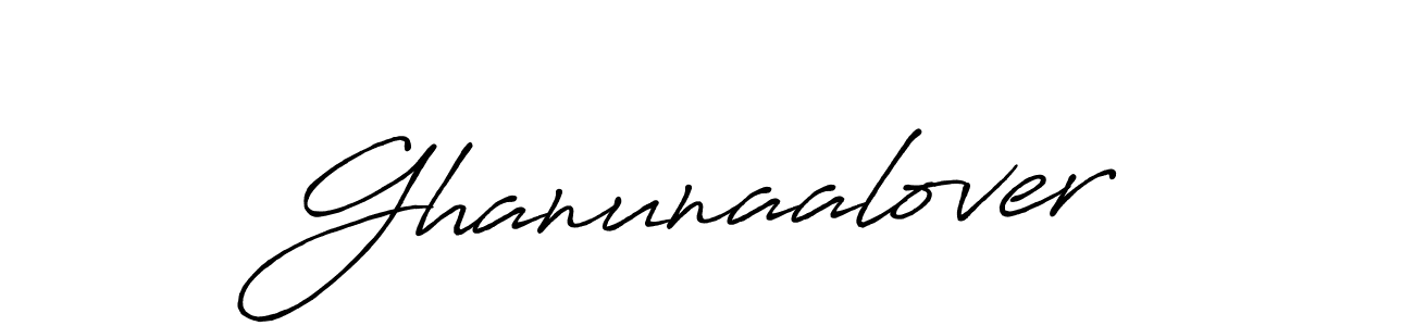 How to make Ghanunaalover name signature. Use Antro_Vectra_Bolder style for creating short signs online. This is the latest handwritten sign. Ghanunaalover signature style 7 images and pictures png