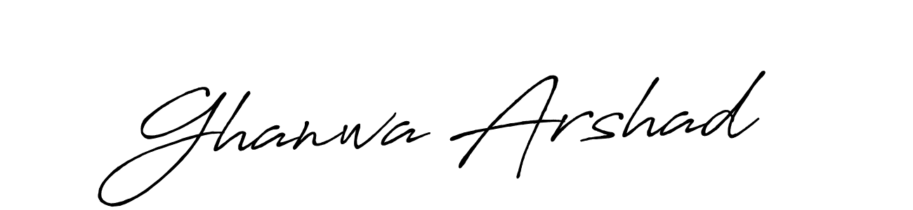 This is the best signature style for the Ghanwa Arshad name. Also you like these signature font (Antro_Vectra_Bolder). Mix name signature. Ghanwa Arshad signature style 7 images and pictures png