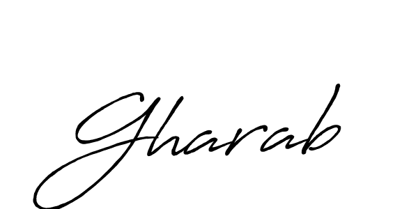 How to make Gharab name signature. Use Antro_Vectra_Bolder style for creating short signs online. This is the latest handwritten sign. Gharab signature style 7 images and pictures png