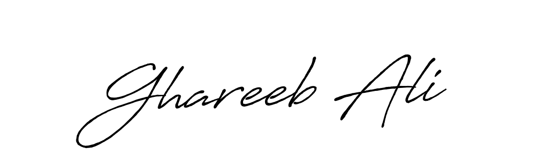 Make a beautiful signature design for name Ghareeb Ali. With this signature (Antro_Vectra_Bolder) style, you can create a handwritten signature for free. Ghareeb Ali signature style 7 images and pictures png