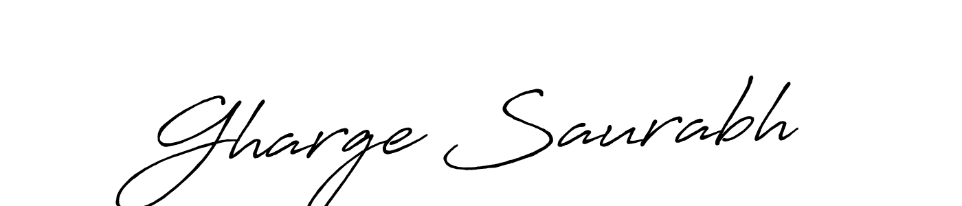 Make a beautiful signature design for name Gharge Saurabh. With this signature (Antro_Vectra_Bolder) style, you can create a handwritten signature for free. Gharge Saurabh signature style 7 images and pictures png