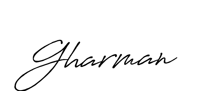 How to make Gharman name signature. Use Antro_Vectra_Bolder style for creating short signs online. This is the latest handwritten sign. Gharman signature style 7 images and pictures png