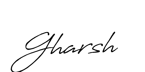 Create a beautiful signature design for name Gharsh. With this signature (Antro_Vectra_Bolder) fonts, you can make a handwritten signature for free. Gharsh signature style 7 images and pictures png