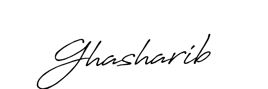 How to make Ghasharib signature? Antro_Vectra_Bolder is a professional autograph style. Create handwritten signature for Ghasharib name. Ghasharib signature style 7 images and pictures png