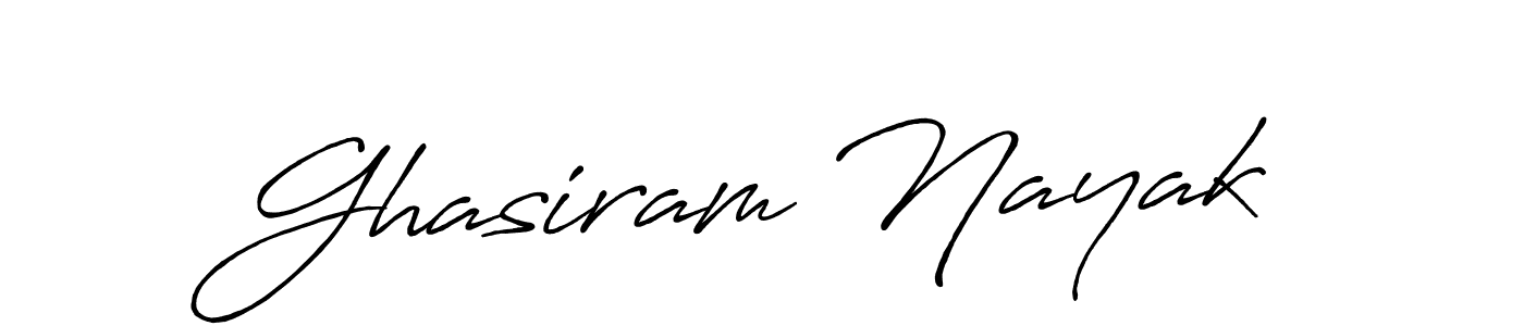Make a beautiful signature design for name Ghasiram Nayak. With this signature (Antro_Vectra_Bolder) style, you can create a handwritten signature for free. Ghasiram Nayak signature style 7 images and pictures png