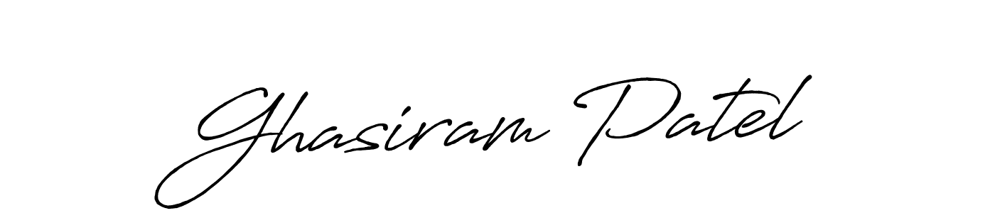 Design your own signature with our free online signature maker. With this signature software, you can create a handwritten (Antro_Vectra_Bolder) signature for name Ghasiram Patel. Ghasiram Patel signature style 7 images and pictures png