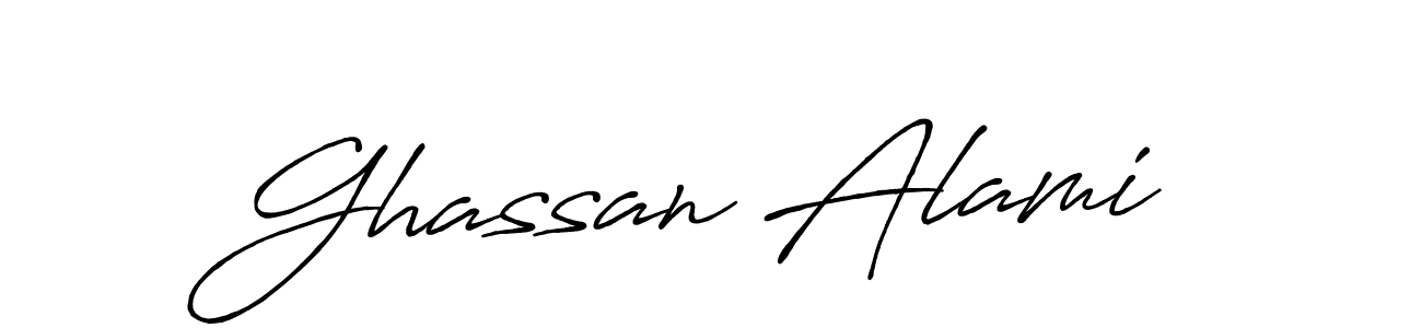 Also You can easily find your signature by using the search form. We will create Ghassan Alami name handwritten signature images for you free of cost using Antro_Vectra_Bolder sign style. Ghassan Alami signature style 7 images and pictures png