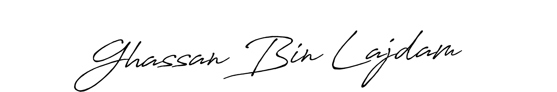 Use a signature maker to create a handwritten signature online. With this signature software, you can design (Antro_Vectra_Bolder) your own signature for name Ghassan Bin Lajdam. Ghassan Bin Lajdam signature style 7 images and pictures png
