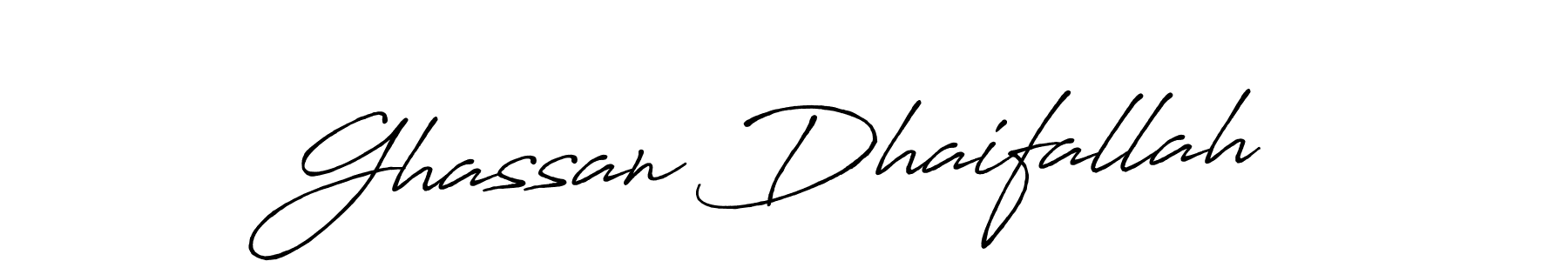 Also we have Ghassan Dhaifallah name is the best signature style. Create professional handwritten signature collection using Antro_Vectra_Bolder autograph style. Ghassan Dhaifallah signature style 7 images and pictures png