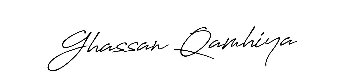 Make a beautiful signature design for name Ghassan Qamhiya. Use this online signature maker to create a handwritten signature for free. Ghassan Qamhiya signature style 7 images and pictures png