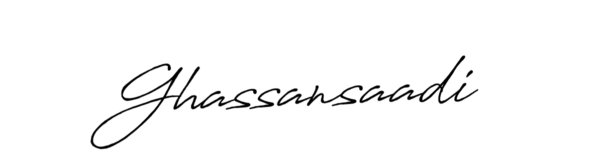 Design your own signature with our free online signature maker. With this signature software, you can create a handwritten (Antro_Vectra_Bolder) signature for name Ghassansaadi. Ghassansaadi signature style 7 images and pictures png