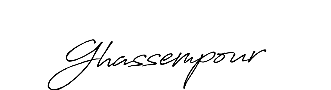 How to make Ghassempour name signature. Use Antro_Vectra_Bolder style for creating short signs online. This is the latest handwritten sign. Ghassempour signature style 7 images and pictures png