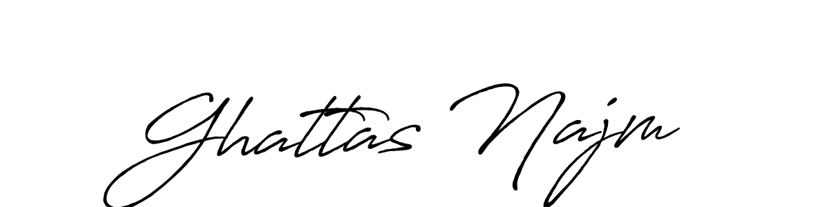 Create a beautiful signature design for name Ghattas Najm. With this signature (Antro_Vectra_Bolder) fonts, you can make a handwritten signature for free. Ghattas Najm signature style 7 images and pictures png