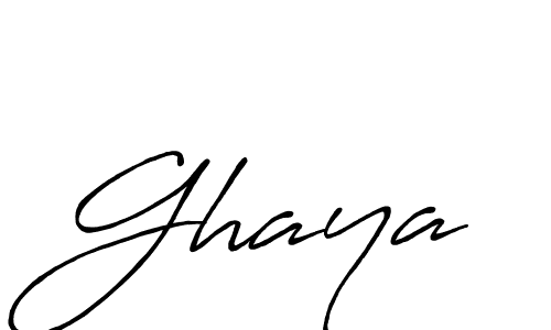 Make a beautiful signature design for name Ghaya. With this signature (Antro_Vectra_Bolder) style, you can create a handwritten signature for free. Ghaya signature style 7 images and pictures png