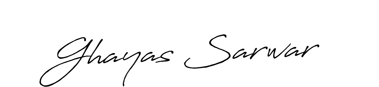 Use a signature maker to create a handwritten signature online. With this signature software, you can design (Antro_Vectra_Bolder) your own signature for name Ghayas Sarwar. Ghayas Sarwar signature style 7 images and pictures png