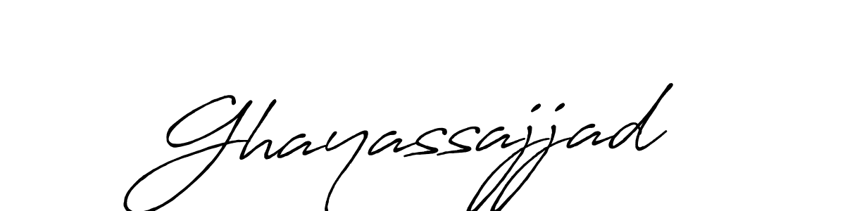 Create a beautiful signature design for name Ghayassajjad. With this signature (Antro_Vectra_Bolder) fonts, you can make a handwritten signature for free. Ghayassajjad signature style 7 images and pictures png