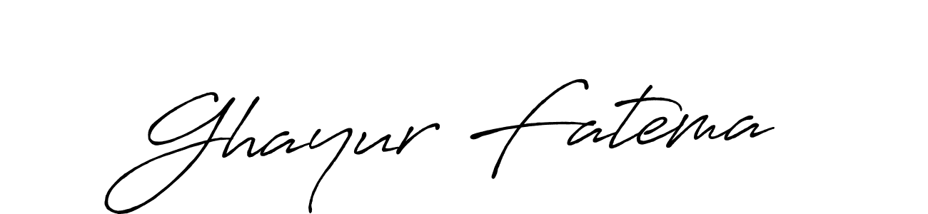 How to make Ghayur Fatema signature? Antro_Vectra_Bolder is a professional autograph style. Create handwritten signature for Ghayur Fatema name. Ghayur Fatema signature style 7 images and pictures png