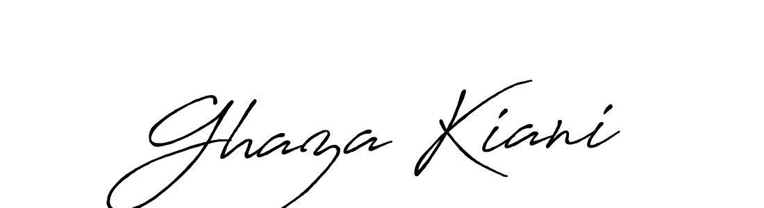 Use a signature maker to create a handwritten signature online. With this signature software, you can design (Antro_Vectra_Bolder) your own signature for name Ghaza Kiani. Ghaza Kiani signature style 7 images and pictures png