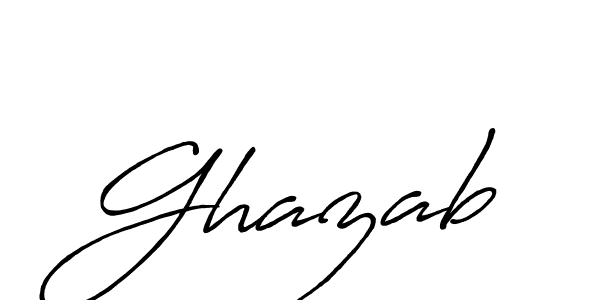 Design your own signature with our free online signature maker. With this signature software, you can create a handwritten (Antro_Vectra_Bolder) signature for name Ghazab. Ghazab signature style 7 images and pictures png