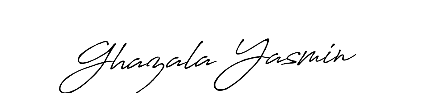 Also we have Ghazala Yasmin name is the best signature style. Create professional handwritten signature collection using Antro_Vectra_Bolder autograph style. Ghazala Yasmin signature style 7 images and pictures png