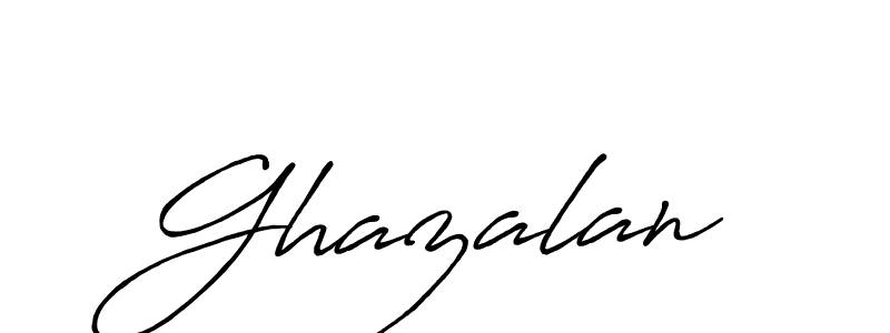 Use a signature maker to create a handwritten signature online. With this signature software, you can design (Antro_Vectra_Bolder) your own signature for name Ghazalan. Ghazalan signature style 7 images and pictures png
