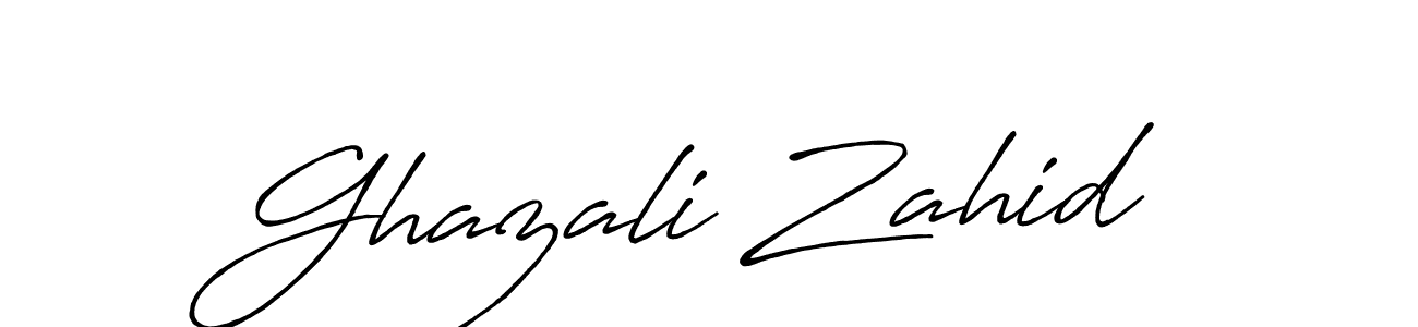 Make a beautiful signature design for name Ghazali Zahid. With this signature (Antro_Vectra_Bolder) style, you can create a handwritten signature for free. Ghazali Zahid signature style 7 images and pictures png