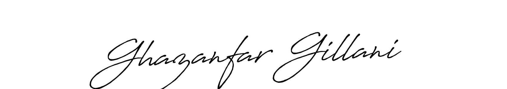 Ghazanfar Gillani stylish signature style. Best Handwritten Sign (Antro_Vectra_Bolder) for my name. Handwritten Signature Collection Ideas for my name Ghazanfar Gillani. Ghazanfar Gillani signature style 7 images and pictures png