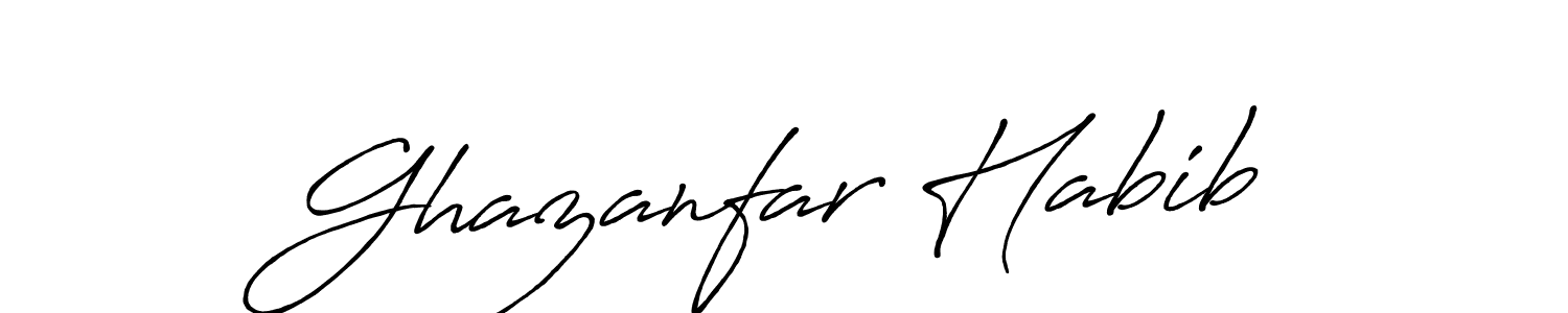 Also You can easily find your signature by using the search form. We will create Ghazanfar Habib name handwritten signature images for you free of cost using Antro_Vectra_Bolder sign style. Ghazanfar Habib signature style 7 images and pictures png