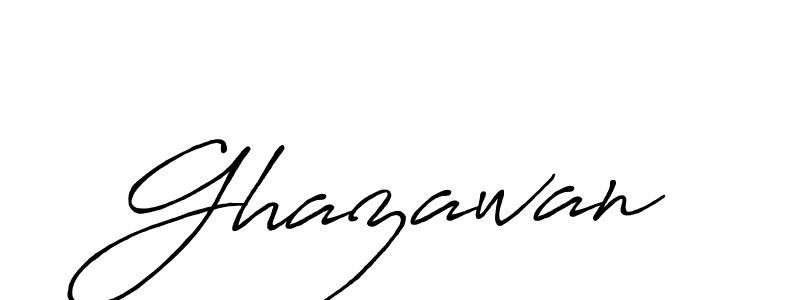 Use a signature maker to create a handwritten signature online. With this signature software, you can design (Antro_Vectra_Bolder) your own signature for name Ghazawan. Ghazawan signature style 7 images and pictures png