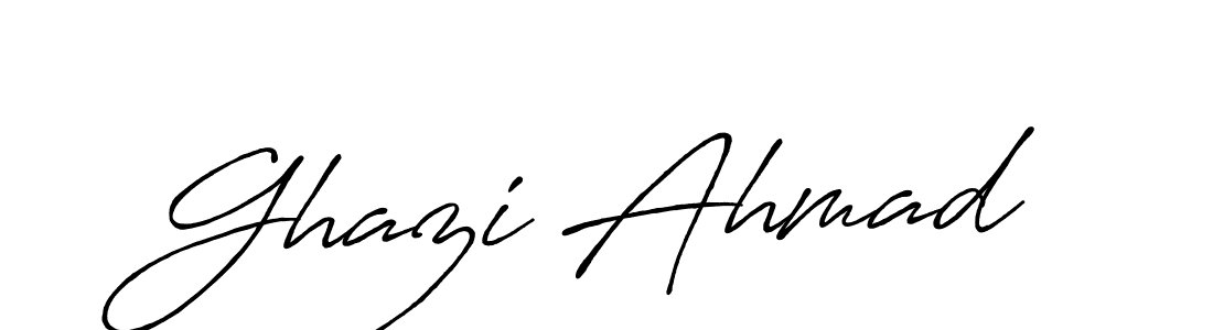 Use a signature maker to create a handwritten signature online. With this signature software, you can design (Antro_Vectra_Bolder) your own signature for name Ghazi Ahmad. Ghazi Ahmad signature style 7 images and pictures png