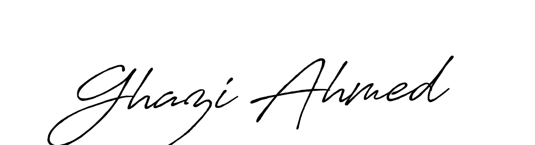 Create a beautiful signature design for name Ghazi Ahmed. With this signature (Antro_Vectra_Bolder) fonts, you can make a handwritten signature for free. Ghazi Ahmed signature style 7 images and pictures png