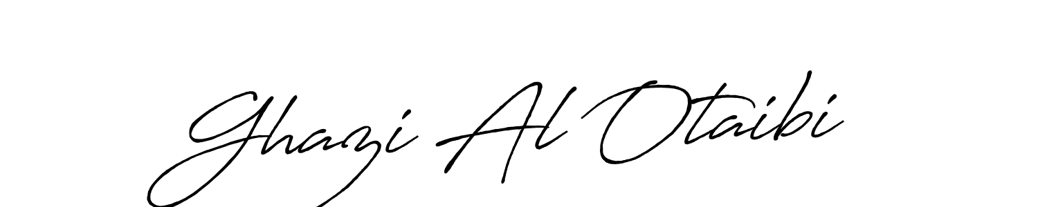 How to make Ghazi Al Otaibi name signature. Use Antro_Vectra_Bolder style for creating short signs online. This is the latest handwritten sign. Ghazi Al Otaibi signature style 7 images and pictures png