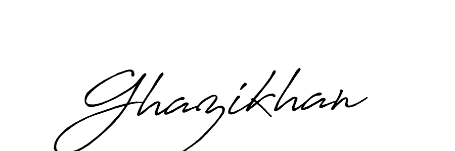 Also we have Ghazikhan name is the best signature style. Create professional handwritten signature collection using Antro_Vectra_Bolder autograph style. Ghazikhan signature style 7 images and pictures png