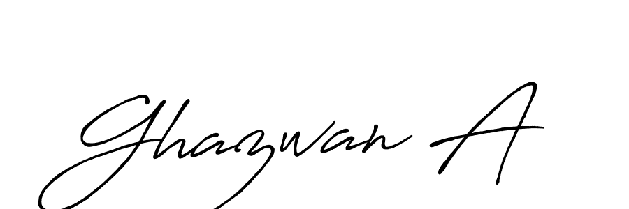 Use a signature maker to create a handwritten signature online. With this signature software, you can design (Antro_Vectra_Bolder) your own signature for name Ghazwan A. Ghazwan A signature style 7 images and pictures png