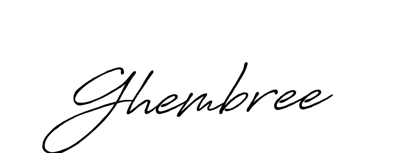 Use a signature maker to create a handwritten signature online. With this signature software, you can design (Antro_Vectra_Bolder) your own signature for name Ghembree. Ghembree signature style 7 images and pictures png